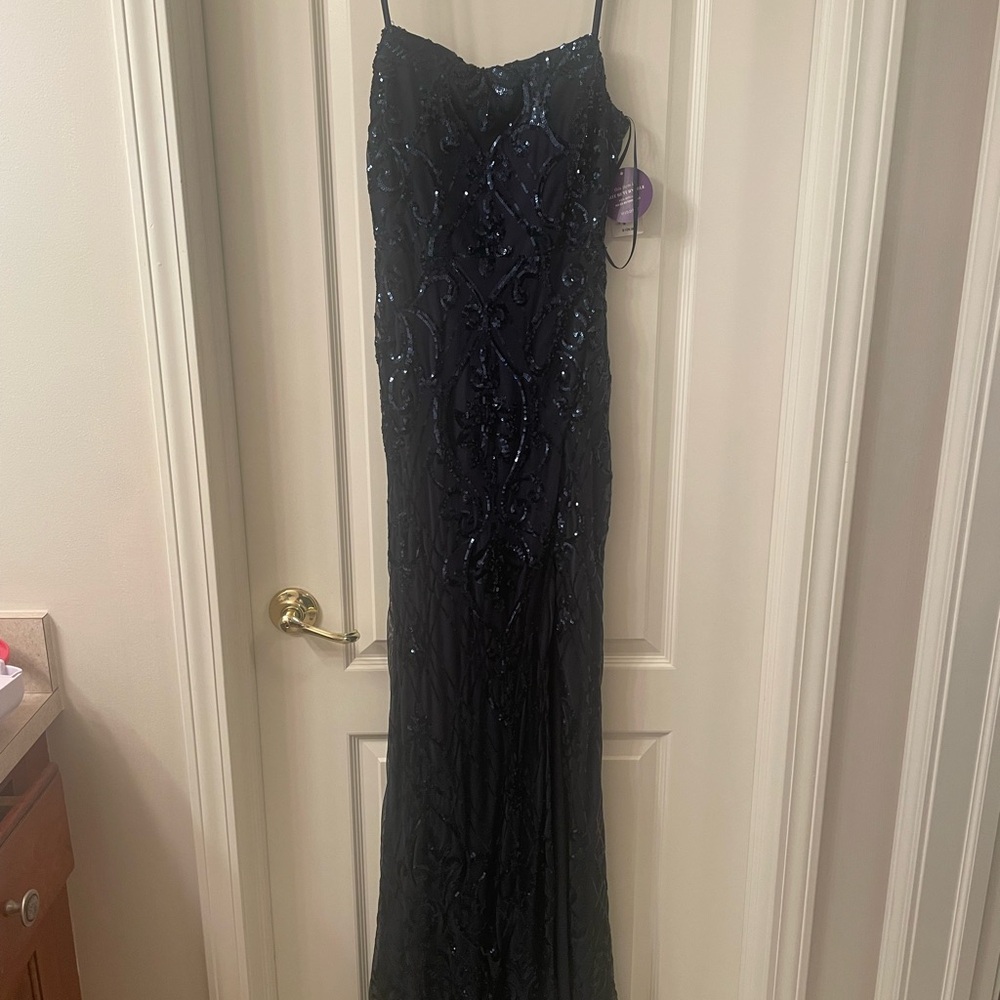 Elegant Black Sequin Gown
